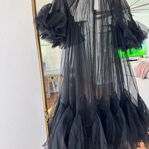 Black tulle dress